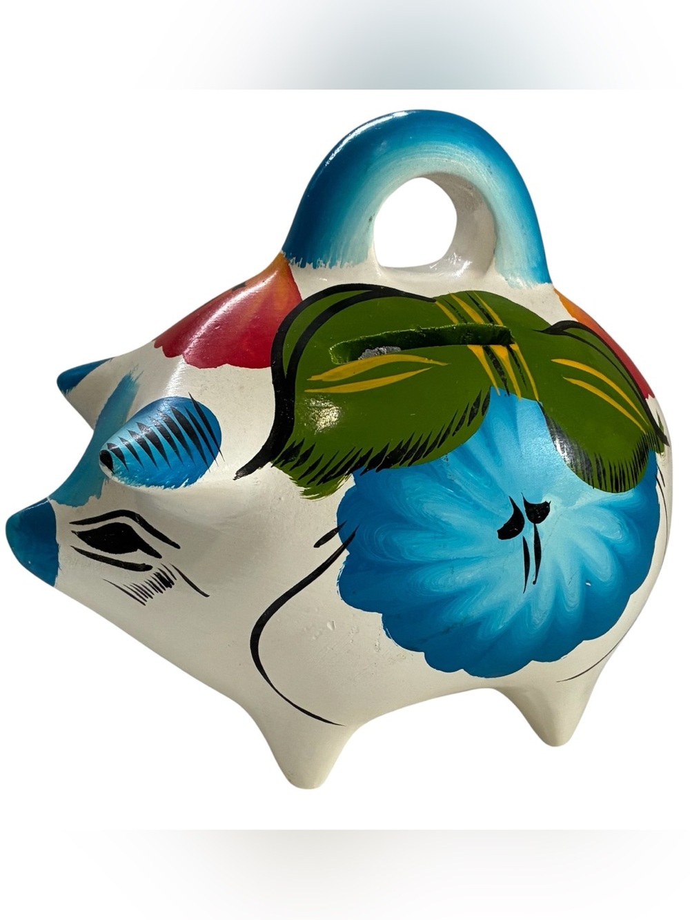 VINTAGE MEXICAN FOLK ART PIGGY BANK TRADITIONAL HANDMADE